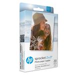 HP 2 x 3 Inch, ZINK Sticky-Backed Photo Paper, 290 gsm, 20 Sheets