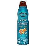 Hawaiian Tropic Island Sport Ultra-light Sport Sunscreen Spray, SPF 50, Broad Spectrum Protection, 170g