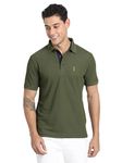 STELLERS Men's Golf Premium Polo T-Shirt Wrinkle Free Quick Dry Soft and Feather Touch Feel Regular Fit Olive Green X-Large