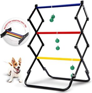 E-jet Ladder Toss Games, Ladder Ball Set - Instant Setup, Folding System | Outdoor Games for Backyard Lawn Yard Beach Park Tailgate, Black, L24 x W20 x H40 inch (EOL207402026), Set of 2