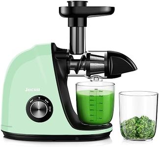 Jocuu Slow Masticating Juicer with 2-Speed Modes - Cold Press Juicer Machine - Quiet Motor & Reverse Function - Easy to Clean Juicer Extractor - Juice Recipes for Fruits & Vegetables (Light Green)