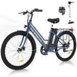 HITWAY Electric Bike, 26 inch E-bike Electric city bike for women and men, with 250W motor, 36V 8.4AH removable lithium battery 35-70km