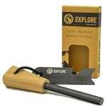 2XPLORE Ignite Bushcraft Flint and Steel Fire Starter Kit - Ferro Rod Fire Starter - Fire Steel Fire Starting Kit