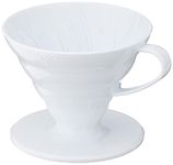 HARIO V60 Plastic Coffee Dripper, White, Size 2