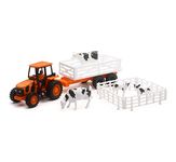 Kubota Farm Tractor & Trailer W/Farm Animals Set