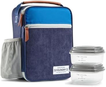 Fit & Fresh Insulated Lunch Box for Kids with Containers Included, Navy Blue, Unisex