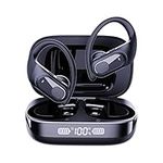 Wireless Earbuds 70Hrs Playtime Bluetooth 5.3 Earphones with Mic Wireless Charging Case LED Display Headphones IPX7 Waterproof Over Ear Earhooks Headset Sport Ear Buds Wireless Bluetooth Earbuds