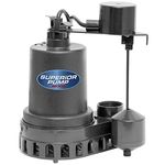 Superior Pump 92372 Thermoplastic Sump Pump With Vertical Float Switch, 1/3 Hp