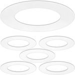 5 Pack Gloss White Goof Trim Ring for 4" Inch Recessed Can Lighting Down Light, Outer Diameter 6.7 Inches, Inner Diameter 4.2 Inches