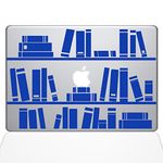 The Decal Guru 1649-MAC-13A-DB Bookshelf Library Decal Vinyl Sticker, Dark Blue, 13" MacBook Air