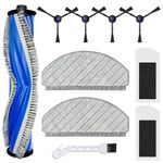 Verilux® Vacuum Cleaner Accessories for Ecovacs N20 Pro/N20 Robot Replacement Vacuum Cleaner Accessories with1 Main Brush, 4 Side Brushes, 2 Mop Cloth, 2 Filters, 1 Cleaning Detailing Brush (10Pcs)