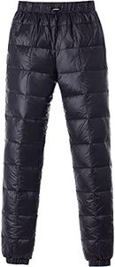 Tapasimme Outdoor Winter Warm Down Pants Pantaloni da Sci Termici Ripiegabili per la Neve Invernale (Large, Nero)