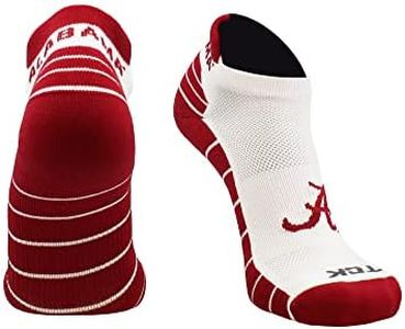 Alabama Crimson Tide Golf Socks with Tab (White/Crimson, Large)