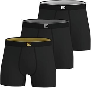Pierre Calvini Bamboo Boxers Mens - Anti Chafe, Moisture Wicking, Breathable Underwear - Longer Leg Boxer Shorts - No Itchy Labels, Soft Boxer Briefs (3/6-Pack)