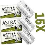 15 Astra Superior Platinum Double Edge Razor Blades For Professional Barbers And Traditional Shaving Enthusiasts