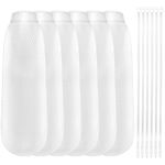 AHQiZFX 6 Pieces Lint Traps for Washing Machine Hose, Nylon Lint Traps Washing Machine with 6 Pcs Tie Strap, Laundry Hair Catcher Sink Drain Hose Filter Dryer Mesh Bag Fits All Washing Machines