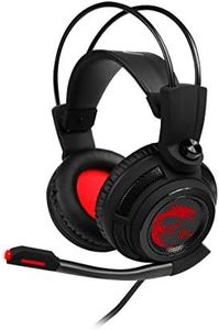 MSI Gaming Headset with Microphone, Enhanced Virtual 7.1 Surround Sound, Intelligent Vibration System (DS502)