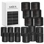 xnicx 18pcs Hair Roller Set Hair Curlers,Self-Grip Ceramic Ionic Thermal Hair Rollers,Velcro Rollers Hair Curlers to Sleep In for Hair Blowout Look,Salon Quality Hair Rollers for Long Short Hair Black