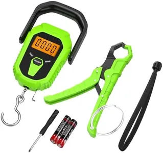 Ankilo Digital Fishing Scale, Digital Hanging Scale with Lip Gripper, Portable Luggage Scale, 110lb/50kg Weight Max, High Contrast Hanging Weigher for Boat, Fishing Gifts for Men