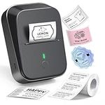 ETIKEZ PM260 Label Maker Machine with Tape, 2 Inch Bluetooth Thermal Label Printer, Inkless Portable Sticker Printer with Multiple Templates for Office, School, Black, 1 Pack