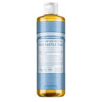 Dr Bronner's 18-in-1 Baby Unscented Pure Castile Liquid Soap, Made with Organic Oils, Used for Face, Hair, Babies, Laundry and Dishes, Certified Fair Trade & Vegan Friendly, 473ml Recyled Bottle