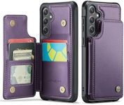 Vinich for Samsung Galaxy S26 Plus Wallet Case with Card Holder, RFID Blocking Credit Slots Kickstand Shockproof Phone Cover for Women Men, Purple