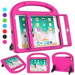 SUPLIK iPad Mini 4/5 Case for Kids, Built-in Screen Protector Durable Shockproof Protective Cover with Handle Stand for 7.9 inch Apple iPad Mini 4th/5th Generation, Pink