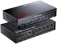 AV Access HDMI Matrix Splitter Switch 4x4 4K@60Hz 4:4:4 HDR Dobly Vision, Audio Extraction SPDIF 5.1CH, Downscaler, Web UI Control, Power-Off Memory, HDMI 2.0 HDCP2.2 IR Remote API RS232