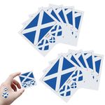 MEUTL 10-Pack Scotland Flag Temporary Face Tattoos, 2.3in Patriotic Design Scotland Pride Face Tattoo Stickers, Long-Lasting & Safe, Skin-Friendly Temporary Tattoos for Football Games & Celebrations