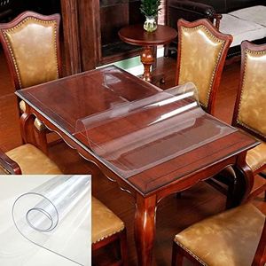 Cut to Size PVC Tablecloth Table Cover Protector Table Covers Dining Plastic Crystal (120 X 250 cm)