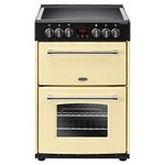 Belling Farmhouse 60E Ceramic Range Cooker, Cream, 60cm