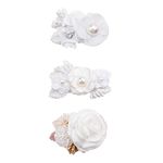 Flower Hair Clips Set-Cherrboll 3pcs Floral Hair Bow Accessories for Baby Girl Toddles Teen Gifts