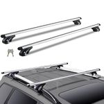 VEVOR Universal Roof Rack Cross Bars, 54" Aluminum Roof Rack Crossbars, Fit Existing Raised Side Rail with Gap, 200 lbs Load Capacity, Adjustable Crossbars with Locks, for SUVs, Sedans, and Vans