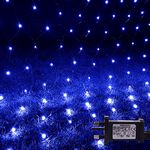 ANSIO® Christmas Lights 320 LED 3x2m Fairy Net Lights Indoor Outdoor Tree Lights String Lights Outside Lights with Timer for Xmas Garden Window Party Blue Decorations | Mains Powered