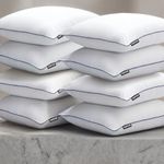 CareFoam Cloud-Soft Microfiber Bed Pillows for Sleeping - 16x24 Inch Premium Standard Size Pillow Set with Breathable Organic Cotton Cover, Medium Firm Plush Support for Side, Back & Stomach Sleepers