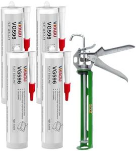 VG596 Industrial RTV Silicone Sealant, Heavy Duty Gasket Maker for Fleet & Shop Maintenance, Non-Corrosive Flange Sealant for Oil Pans, Valve Covers & Compressors, 10.14 fl oz (4 Pack)