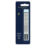 Waterman Rollerball Pen Refill | Fine Point | Black Ink | 2 Count