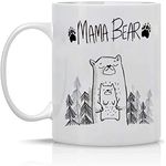 FortuneLoveGift Mama Bear Coffee Mug for Mom Mother's Day Gift Birthday Unique Fun Gifts Her Mother, Women,Wife Baby Shower New Moms Christmas, Women Cups 11oz mugs