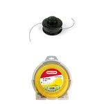 Oregon Pro Universal Trimmer Head and 2.4 mm x 88 m Yellow Line Spool, Tap and Go Bump Fit Head, Fits Most Straight Shaft Strimmers up to 33cc