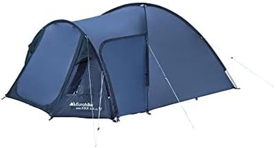 Eurohike Avon 3 DLX Nightfall Tent for 3 People with Porch and Darkened Bedroom, 3 Man, Compact, Lightweight, Tunnel, Easy to Pitch, Backpacking, Festivals, Camping, Hiking, 2000mm HH (Blue)