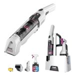 Shark StainForce Cordless Spot Cleaner Lightweight & Portable Spot, Stain, & Odour Eliminator for Carpets, Upholstery, Cars, with Storage Caddy, Accessories and 500ml Cleaning Solution, HX100UKT