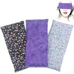 Eye Pillow "Pack 3 lila's 2024 new". Lavender and Rice Seeds. For Yoga, Meditation, Relaxation, Eye Rest