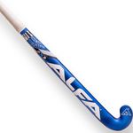 A L F A AX2 Composite Hockey Stick with Stick Bag & Hollow Ball (Scoop Bend) (37 INCHES, Blue Spark)