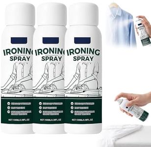 100ML Ironing Starch Spray, Anti Static Spray for Ironing Clothes, No Flaking, Sticking, Fabric Static Remover for Wool Cotton Linen Polyester Silk Clothing Bed Sheets (3 Pcs)