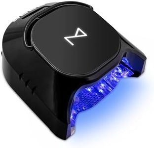 M - GlowPro Professional Hybrid 86W Wireless Rechargeable UV LED Nail Curing Lamp Cordless Nail Dryer for Gel Nails, Manicure, Pedicure (Black)