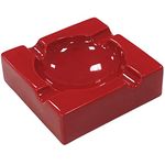 Prestige Import Group - Large Ceramic Contemporary Ashtray - High Gloss Red