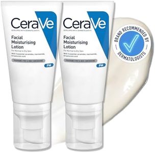 CeraVe Moisturising Face Cream for Normal to Dry Skin, Ultralight Formula, with Hyaluron, Niacinamide and 3 Essential Ceramides, 2 x 52 ml