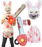 5 pcs Horror Rabbit Halloween Costumes For Boys - One Size Fits All Children 5-12 Years Old - 2024 Trending Fancy Dress - UK Based Brand