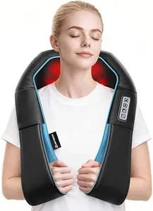 Back and Neck- Shiatsu Shoulder Massager - Electric Deep Kneading Massage with Heat for Muscle Relief, Tired Back, Neck, Shoulder & Legs