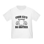 CafePress This Guy is Going to Be A Big Brother T Shirt Cute Toddler T-Shirt, 100% Cotton White